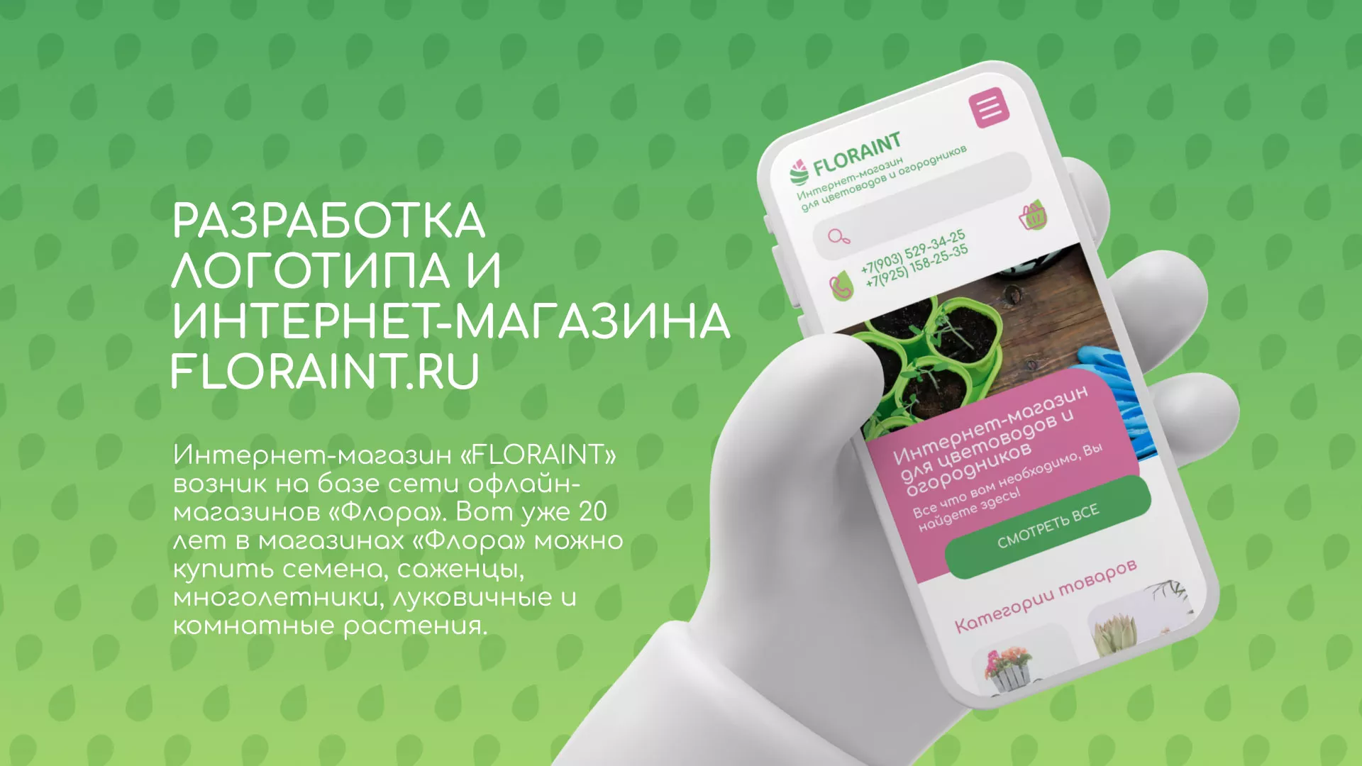 Создание логотипа и интернет-магазина «FLORAINT» в Пошехонье