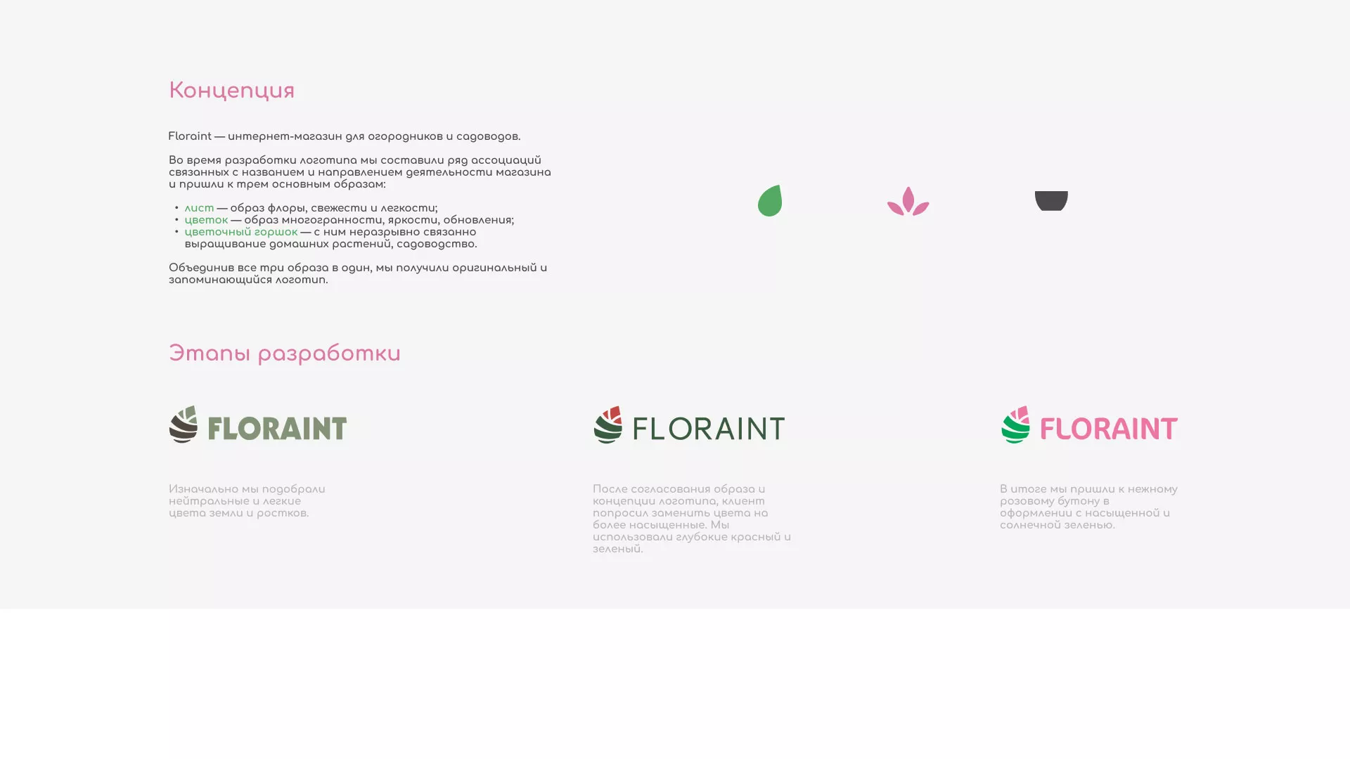 Создание логотипа и интернет-магазина «FLORAINT» в Пошехонье