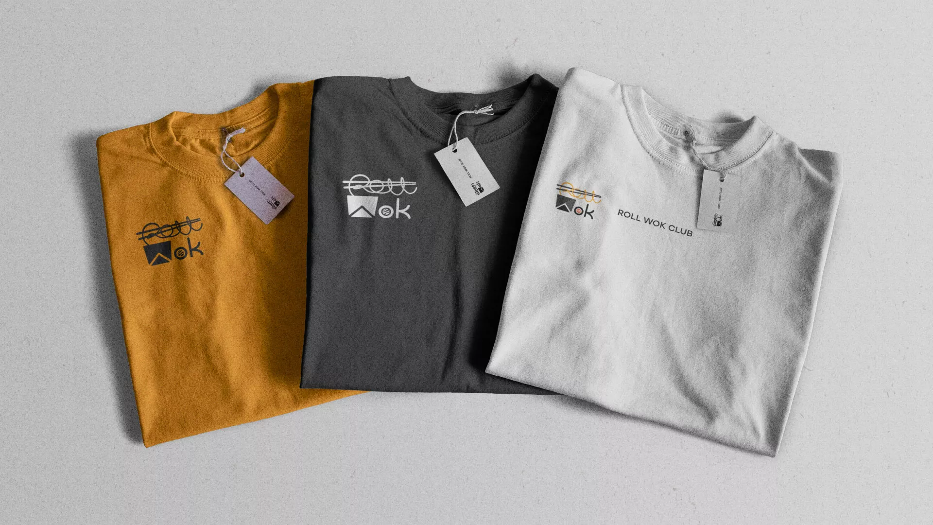 Разработка логотипа суши-бара «Roll Wok Club» в Пошехонье