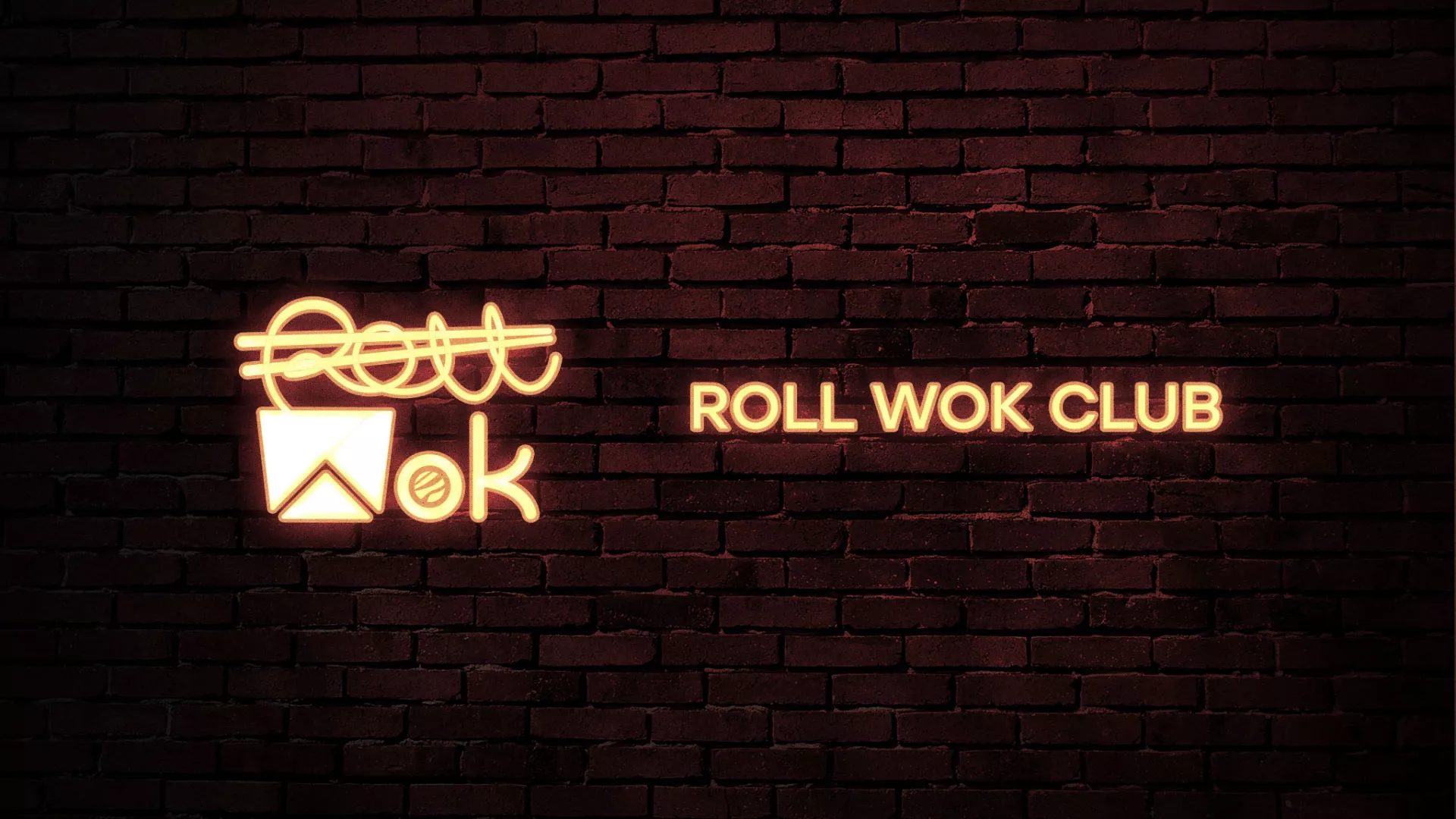 Разработка логотипа суши-бара «Roll Wok Club» в Пошехонье